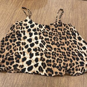Olivaceous Leopard Print Women's Top Size S